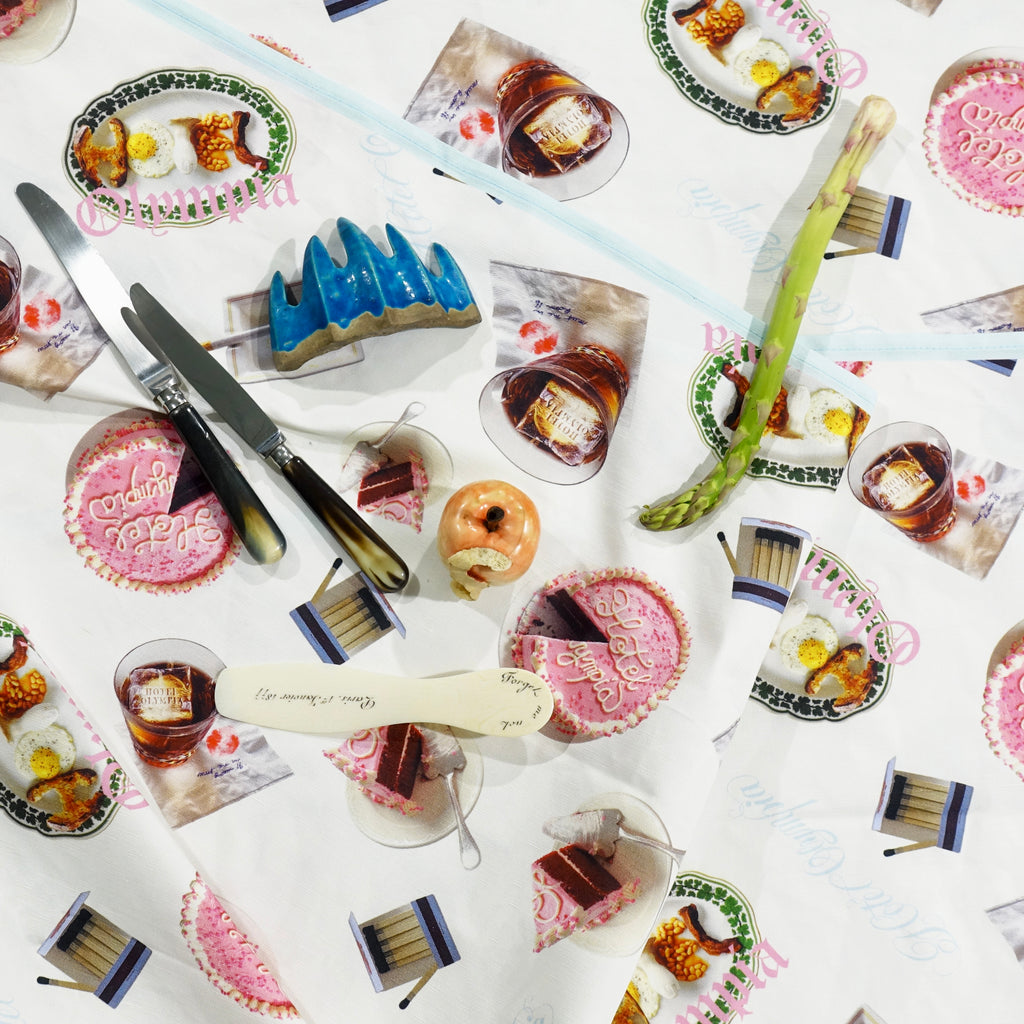 Room service print tablecloth Hotel Olympia